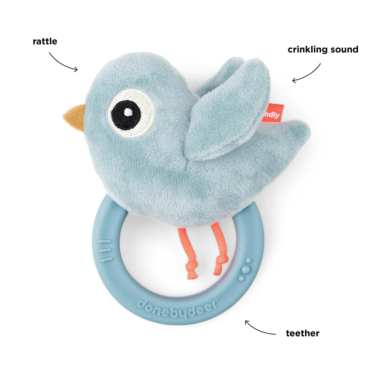 Sensory rattle w/teether