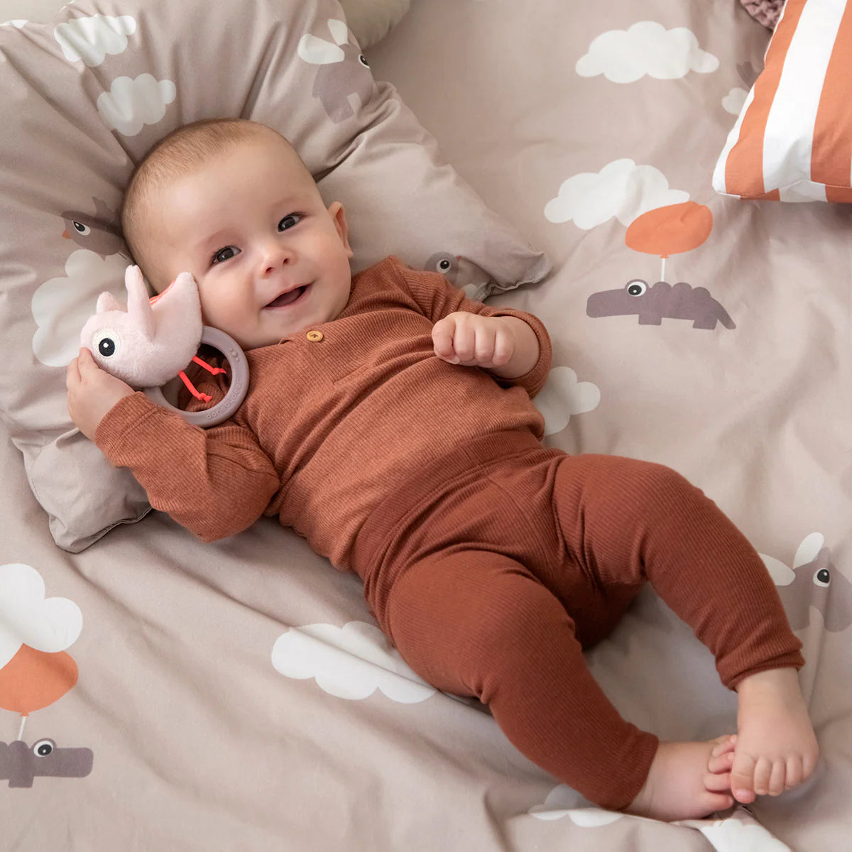 Sensory rattle w/teether