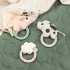 Sensory rattle w/teether