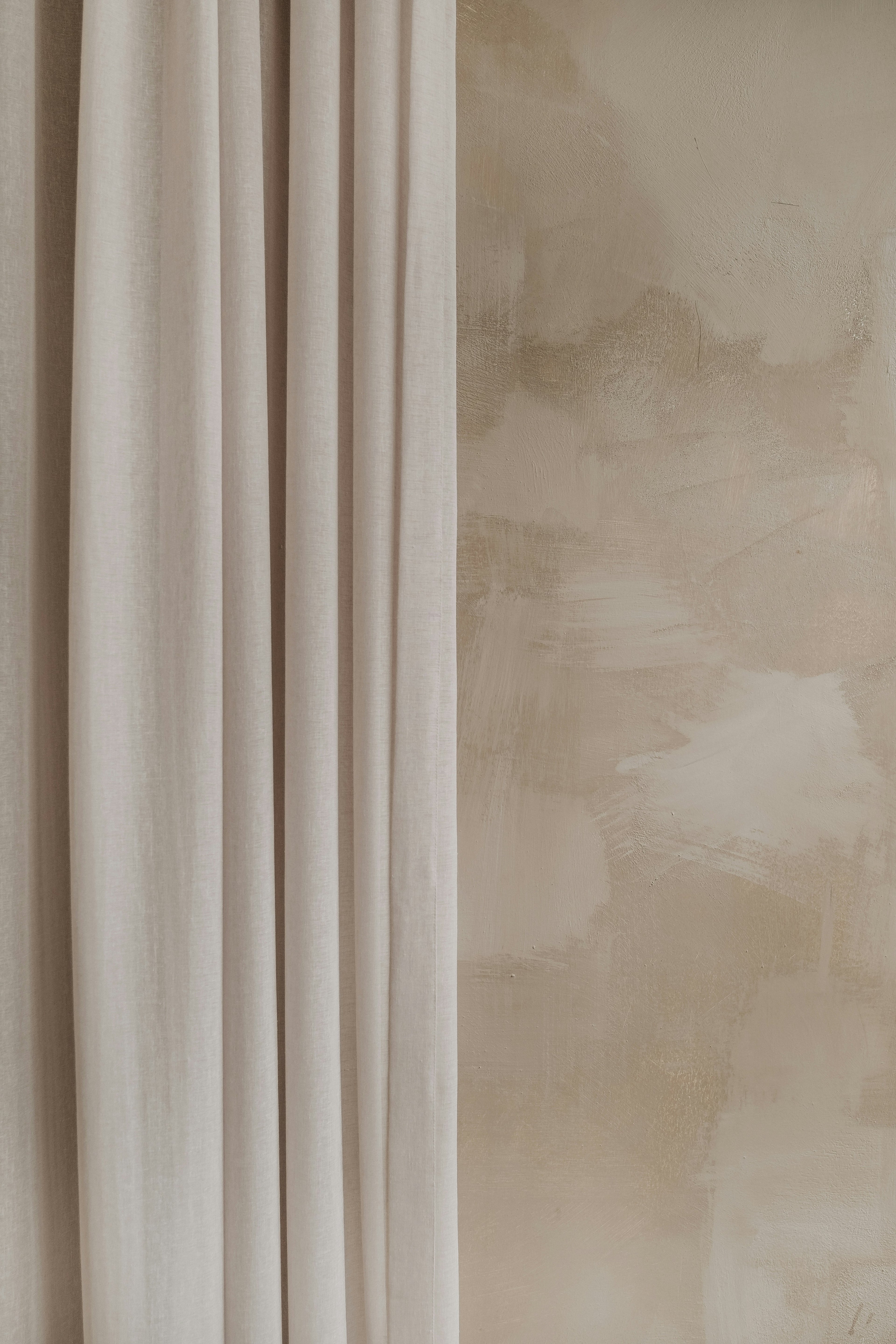 Loose-weave oat linen drape panel